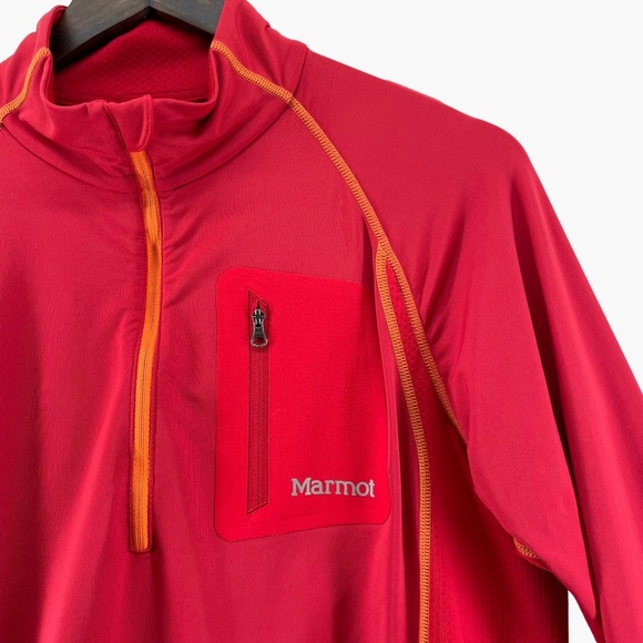 Marmot Red Quarter Zip‎ Lightweight Pullover - Picture 3 of 11